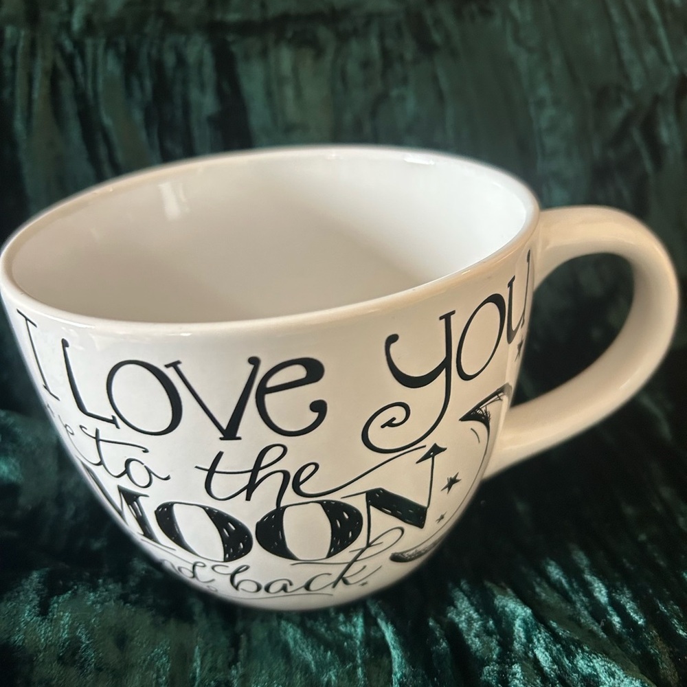 White Ceramic Mug with Black Text